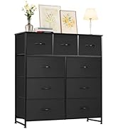 Accver Dresser with 9 Drawers for Bedroom, Fabric Clothes Cabinet for Closet, Anti-Tip Storage Dr...