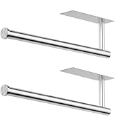 CHIKESI Paper Towel Holder Under Cabinet, Self-Adhesive,No Drilling, Stainless Steel, Wall-Mounte...