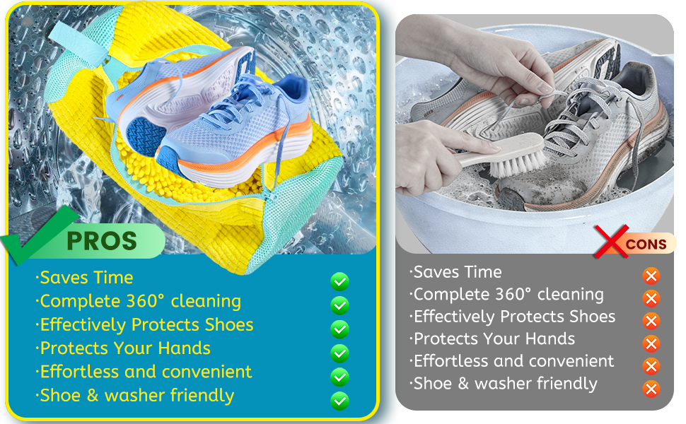teletrogy shoe washing bag, shoe cleaning bag for washing machine