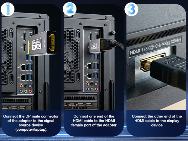 4K DisplayPort to HDMI Adapter