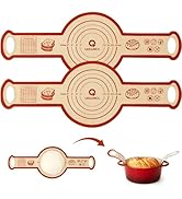 Silicone Sourdough Bread Sling Mat - 2Set Round Dough Baking Slings For Dutch Oven, NonStick High...