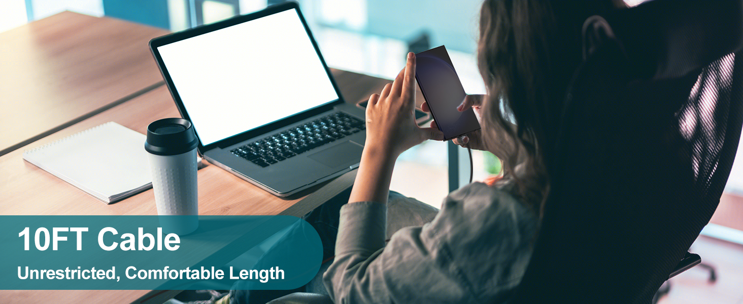 10FT USB-C to USB-C Cable