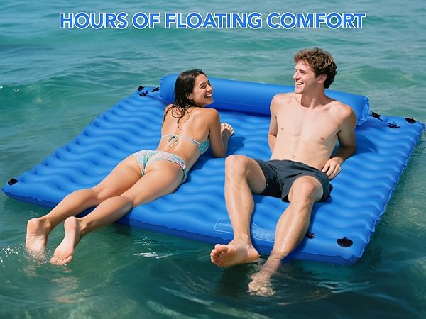 pool mat float equipped with headrest that can be detached
