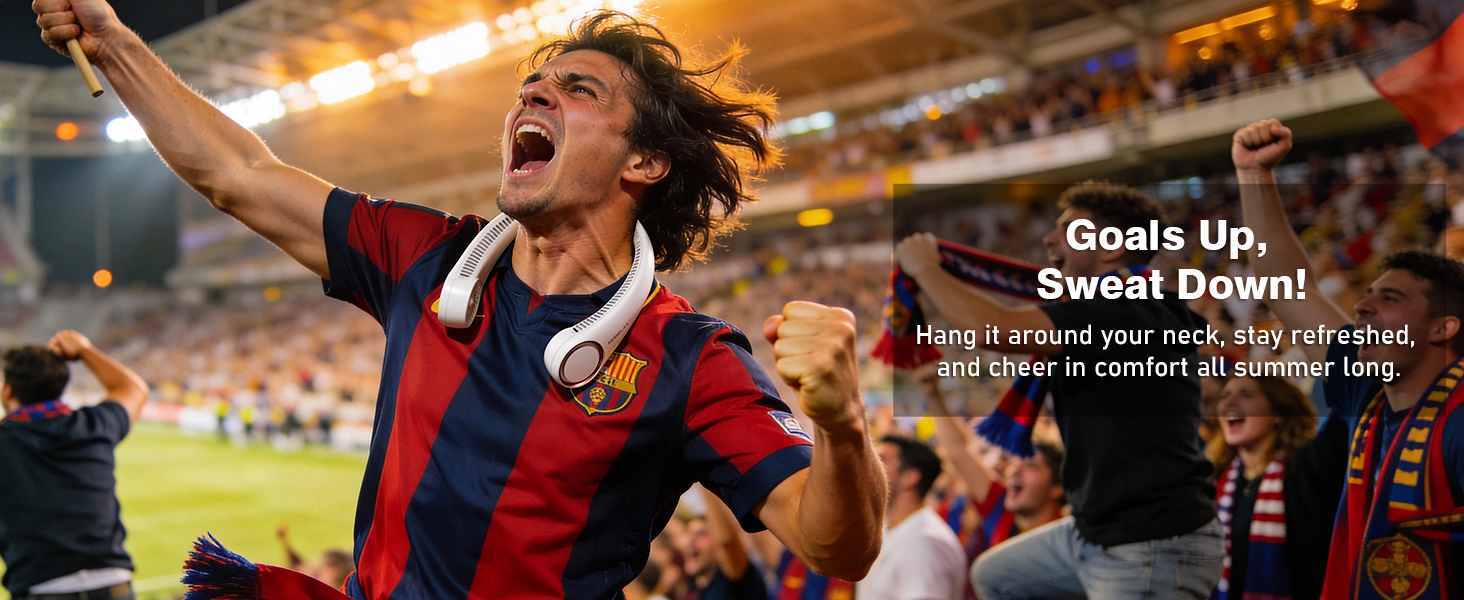 Neck fan that blow cool air