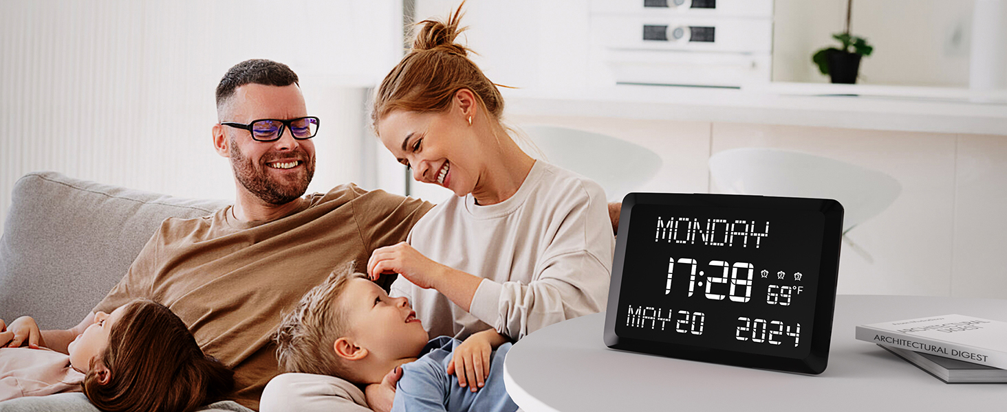 large digital office clock