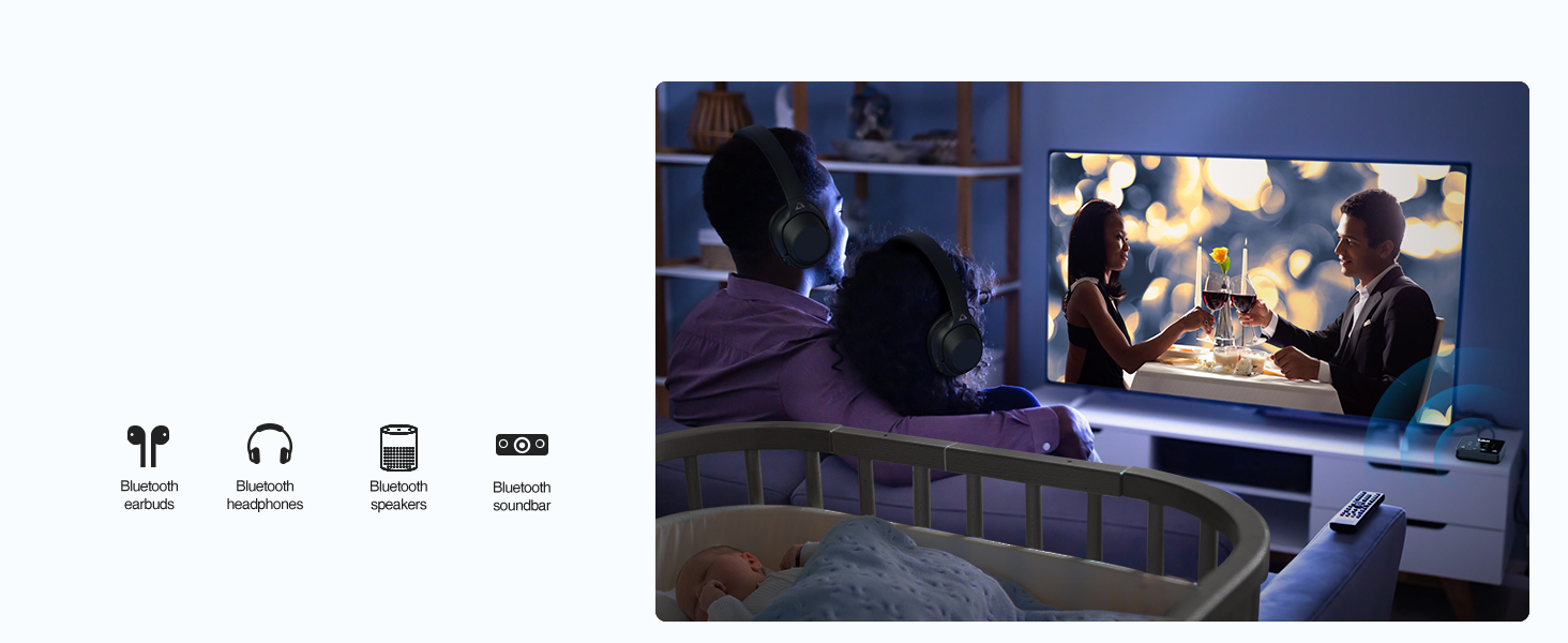 1Mii Bluetooth 5.3 Transmitter for TV