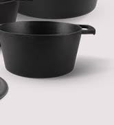 Cast Iron Dutch Oven,3-Quart Deep Pot,Pre-Seasoned 2-in-1 Multi-Cooker, Kitchen Electric or Gas S...