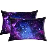 GABraden Satin Pillowcase 2PCS,Mulberry Silk Feeling Pillow Cases for Hair and Skin with Hidden Z...