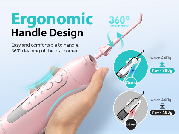 Selección de dientes dentales Flosser de agua COSLUS Water Dental Flosser Teeth Pick Pink