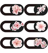 PRESSINART 6Pcs 6 Styles Camera Cover Slide Flowers Pattern, Phone Front Camera Blocker 0.04 Inch...