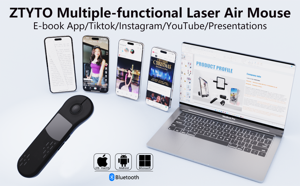 ZTYTO Multiple-functional Laser Air Mouse
