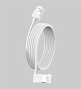 Dutevolns Flexible Cat 6 Ethernet Cable 90° Right Angled 1.6 Feet, Ultra Thin & Slim Rj45 LAN Cor...