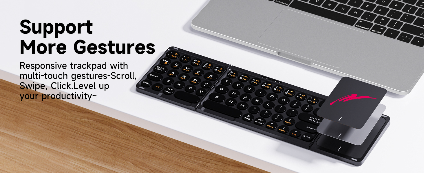 foldable keyboard with touchpad