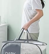 Collapsible Laundry Basket Durable Pop Up Hamper with 2 Compartments for Sort and Storage, Portab...