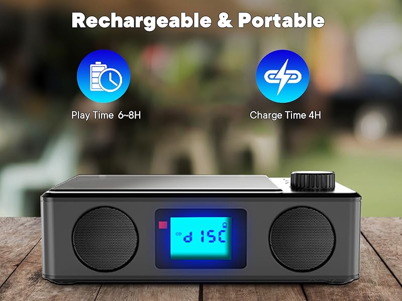 rechargeable cd player portable