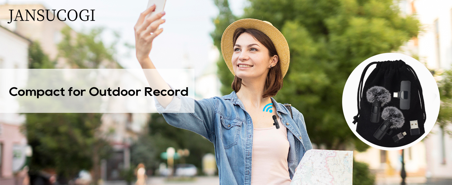 Compact for Outdoor Record iphone microphone for video recording