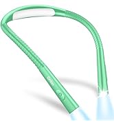 Gritin Book Light, Rechargeable Neck Light for Reading - 4-Color&amp;5-Brightness,Bendable Arms,30-mi...