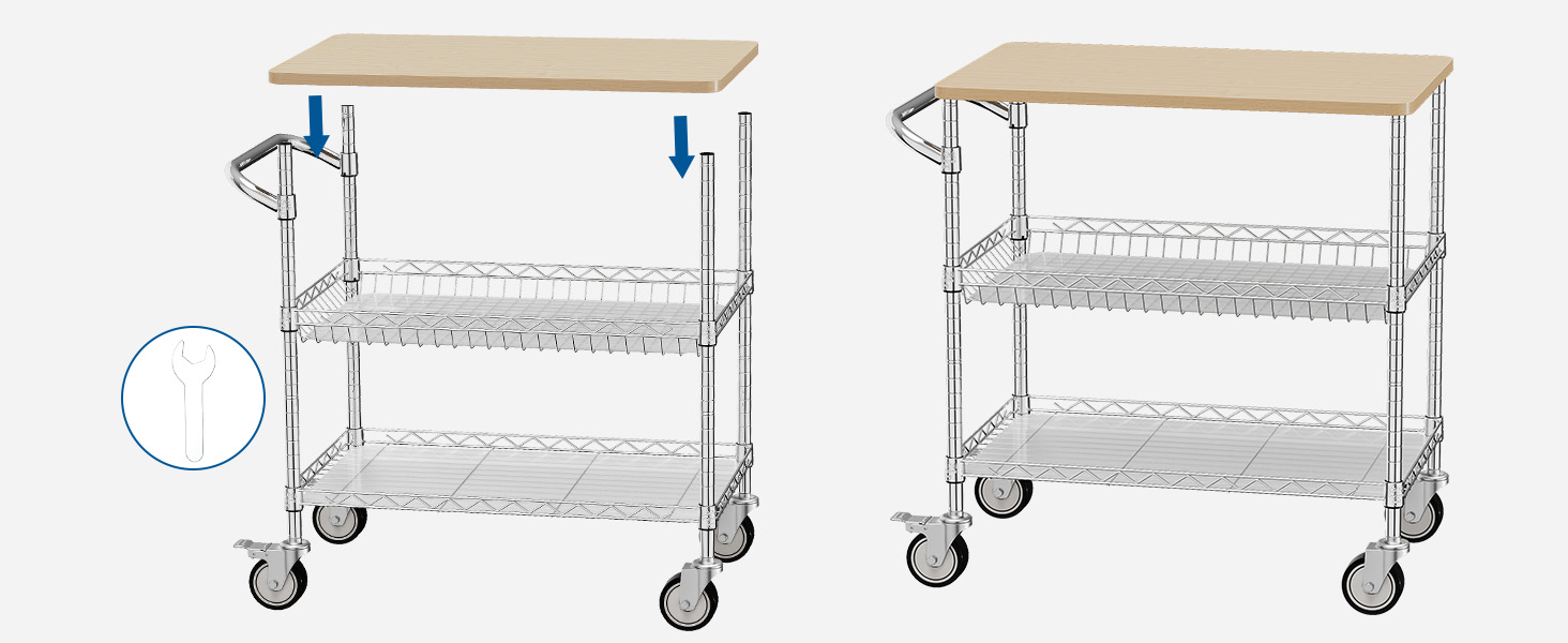 rolling kitchen cart