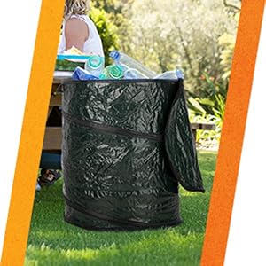 Leaf bag holder, recycle trash can, disposable garbage cans for party, travel trailer accessories.