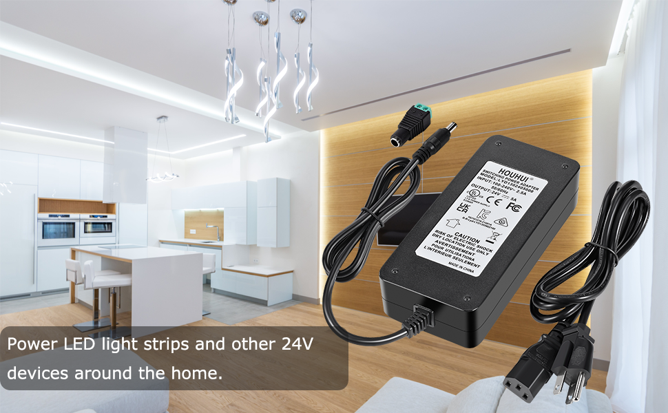 24 Volt 5 Amp 120W AC/DC Adapter Transformer 