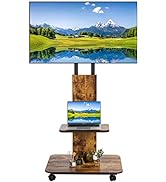 Hellsehen Mobile TV Cart Rolling TV Stand on Wheels for 32-65 Inch LCD/LED/OLED Flat Panel Screen...