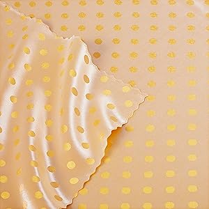 yellow satin tablecloth