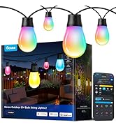 Govee Outdoor S14 Bulb String Lights 2, 96ft Smart RGBIC Warm White Patio Lights with 30 LED Bulb...