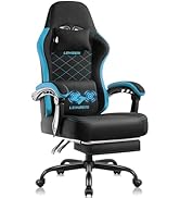 LEMBERI Gaming Chair, Fabric Big and Tall Video Game Chairs for Adults with Footrest,Racing Style...