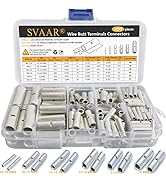 SVAAR 200PCS Non Insulated Butt Connectors Kit,Butt Splice Connectors,Marine Grade Tinned Copper ...