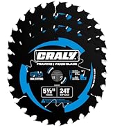 CRALY 5-1/2 Inch 24 Teeth Wood Cutting Framing Circular Saw Blade, 5/8 Inch Arbor, Carbide Tipped...