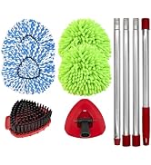 Mop Heads for O Cedar RinseClean 2 Tank System (2Blue+2Green)