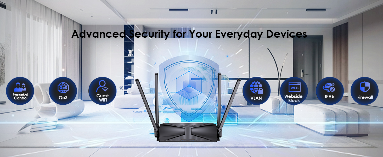 wifi 6 mesh router ax3000 wireless internet router