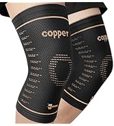JIUFENTIAN Copper Knee Brace for Women and Men(2 Pack) -knee compression sleeves for Arthritis, R...