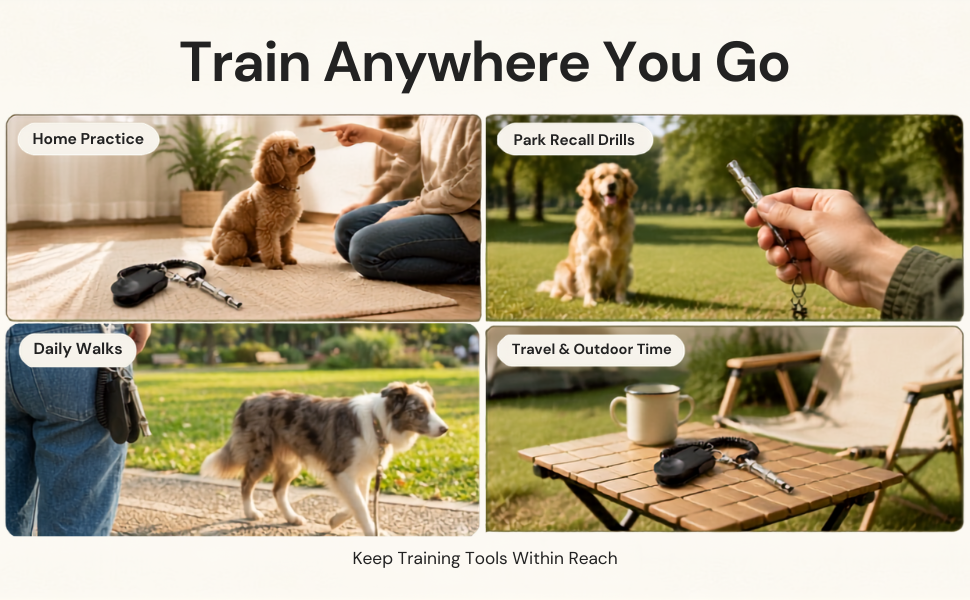 Dog Training Clicker &amp;amp; Whistle Set Main Pic 6