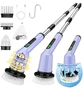 Electric Spin Scrubber for Cleaning Bathroom, Shower Scrubber Cordless Cleaning Brush with IPX7 W...