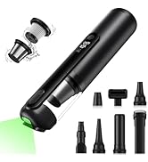 Seiyeje Handheld Cordless Vacuum 19000Pa, 4-in-1 Mini Portable Cleaner with Green LED Detection L...