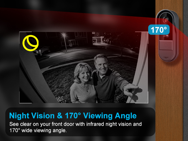 visiophon ring no wifi exterior waterproof gate Door Chime Screen Interior Videophone Audio 