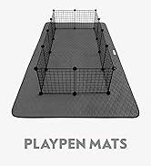 Paw Inspired 80x50” Waterproof Playpen Mat | Super Absorbent Fleece Cage Liner with Non-Slip Bottom