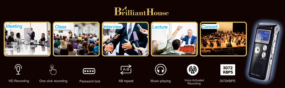 digital voice recorder applied in multiple environment