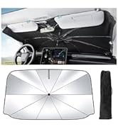EVFITUS Windshield Sunshade Umbrella for Tesla Model Y 3 Extra Large Wider Coverage Foldable Heat...