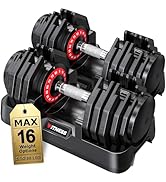 Rendpas Adjustable Dumbbells Set of 2, 1 Hand Adjustable Weights Dumbbells Set, 5 in 1/10 in 1 Fr...