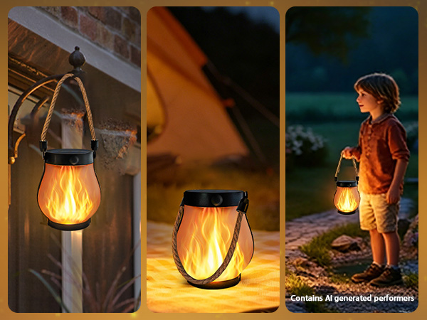 Solar Lantern Lights Outdoor Waterproof