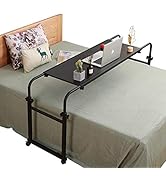 Overbed Table with Wheels Overbed Desk Over Bed Desk King Queen Bed Table Overbed Laptop Table Ov...