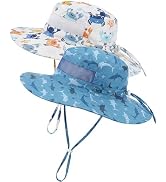 Toddler Baby Sun Hat Kids Summer Sun Hat UV Protection 50+ Adjustable Kids Beach Hat with Breatha...
