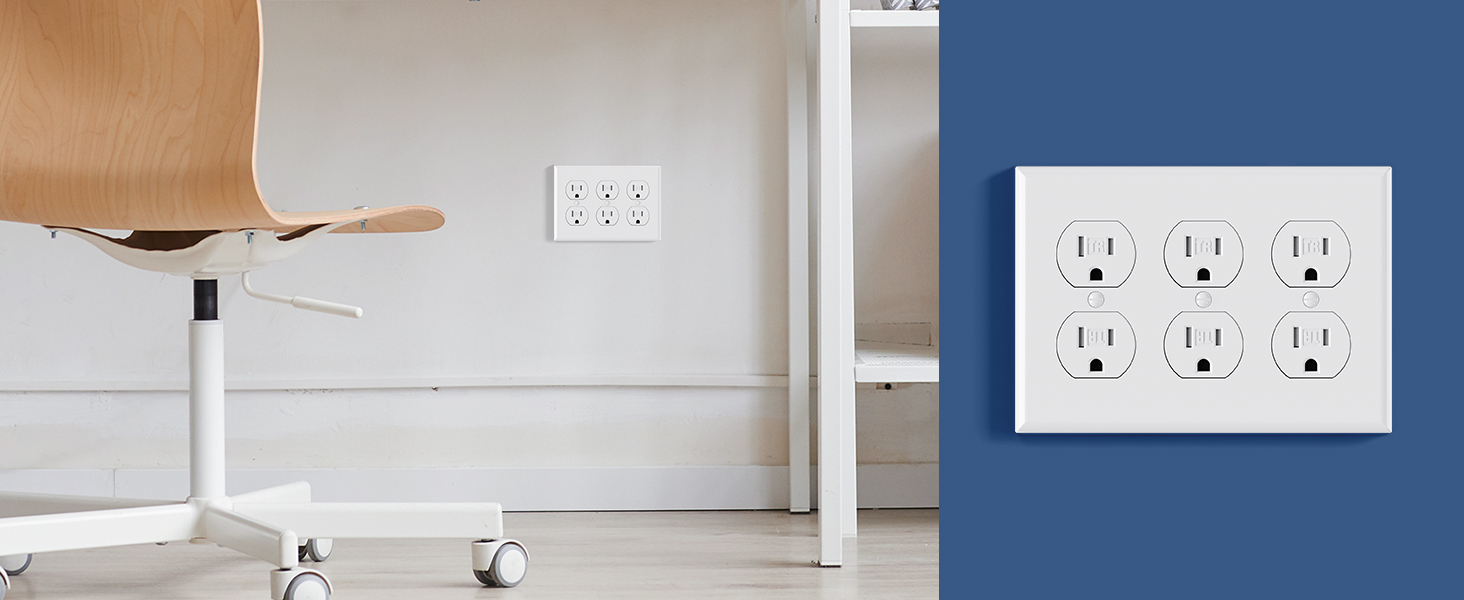 3 Gang Standard Duplex Switch Wall Plate