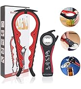 Jar Opener Bottle Opener for Weak Hands, 5 in 1 Multi Function Can Opener Bottle Opener Kit with ...