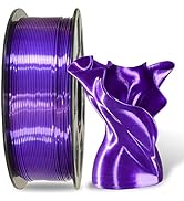 Silk Shiny Luster Dark Violet Purple PLA 3D Printing Filament, 1KG 2.2Lbs 1.75mm 3D Print Materia...