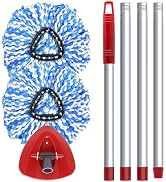 Spin Mop Head, Base, Handle Replacement for O-ceda RinseClean,2 Microfiber Mop Refills, 30-58"" M...