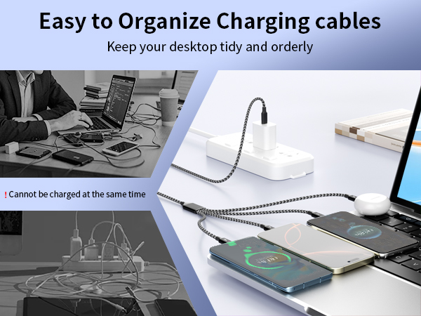 USB C Splitter Multi Charging Cable