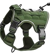 Heavy-Duty Tactical Dog Harness for Large Dogs, No Pull Adjustable Reflective Pet Vest with Molle...